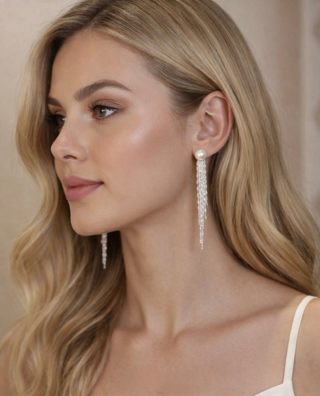 Celeste Pearl Tassel Earrings