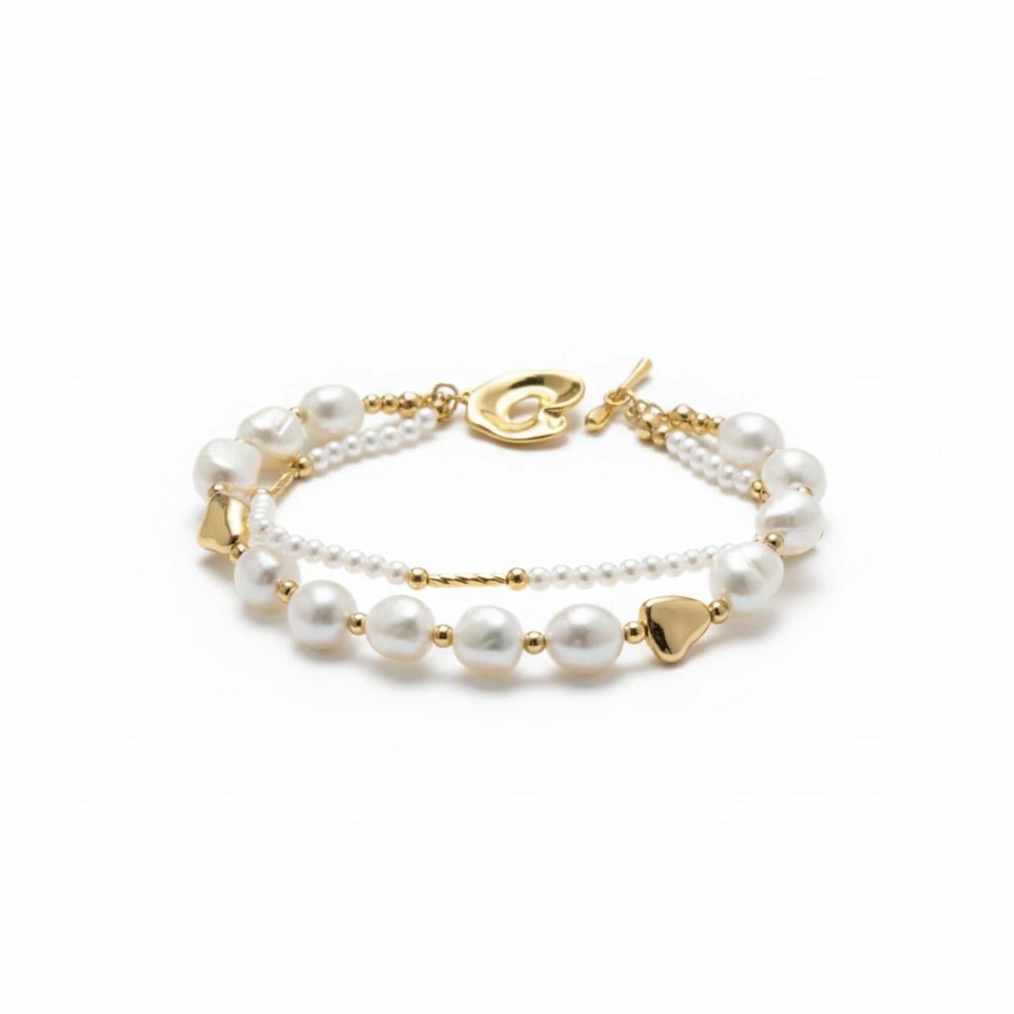 Aurora Natural Freshwater Pearl Double Layer Bracelet