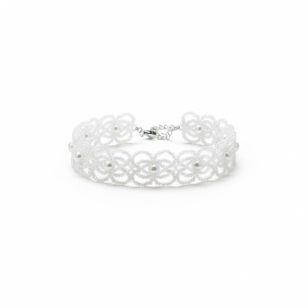 Pearl Lace Bracelet - Elegant Handcrafted Statement