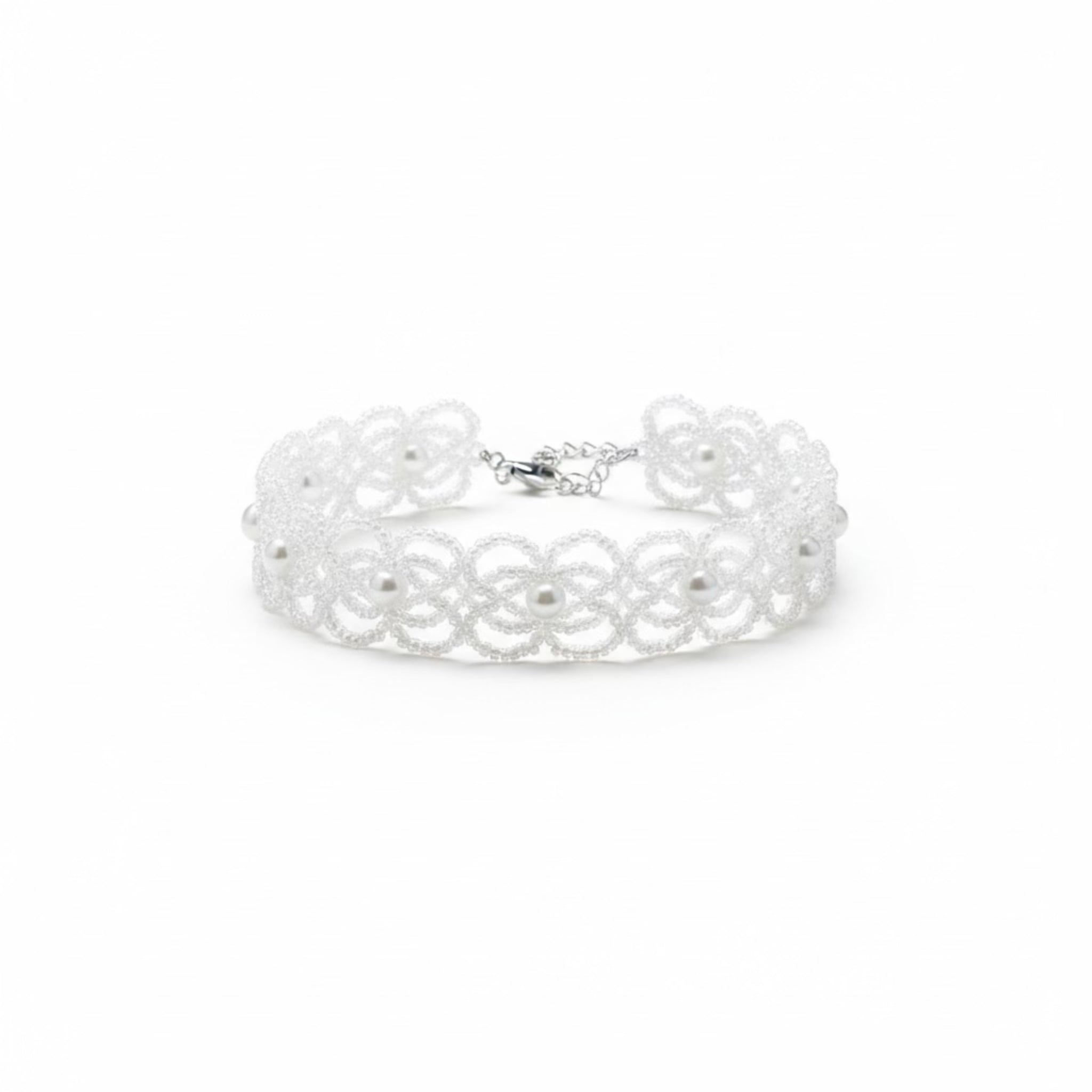 Pearl Lace Bracelet - Elegant Handcrafted Statement
