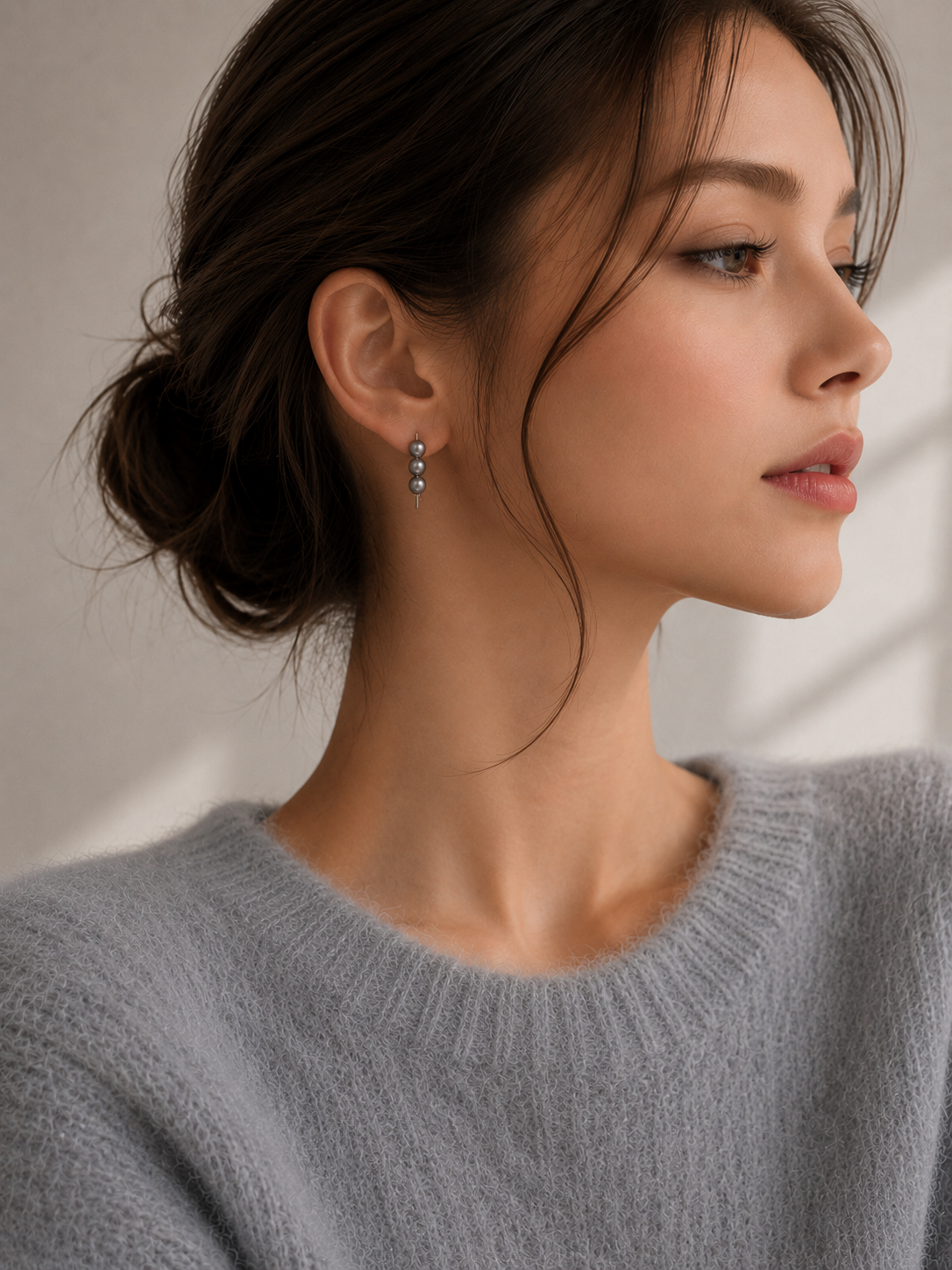 Celeste Pearl Ear Climber Earrings