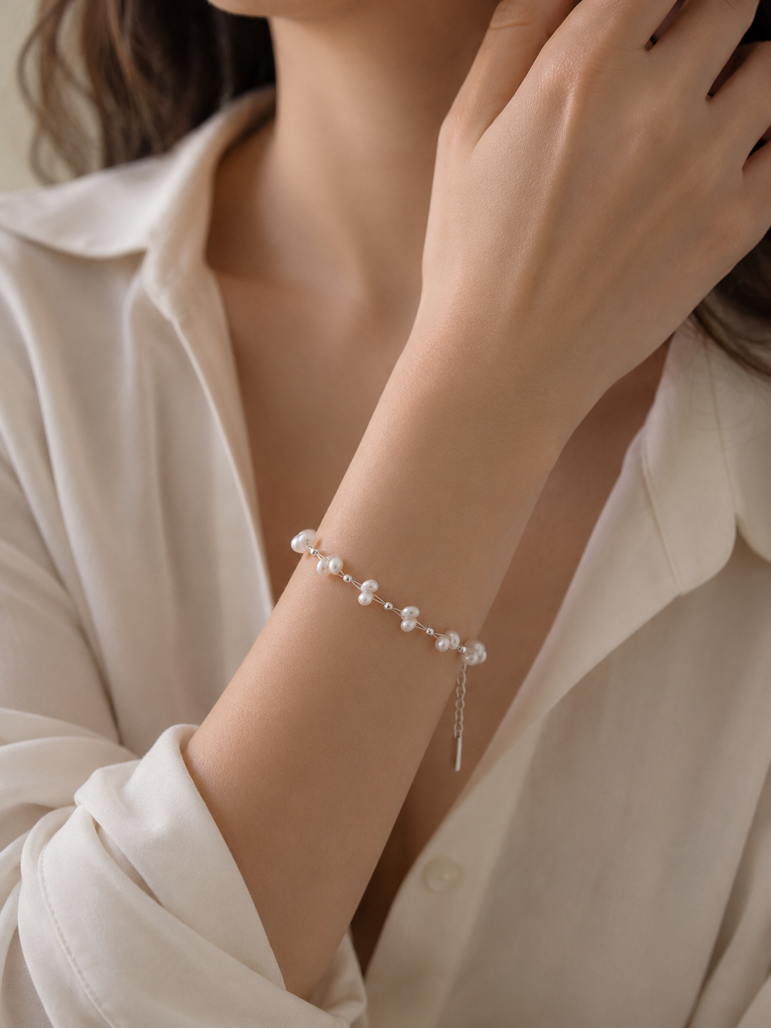 Natural Freshwater Pearl Beaded Bracelet