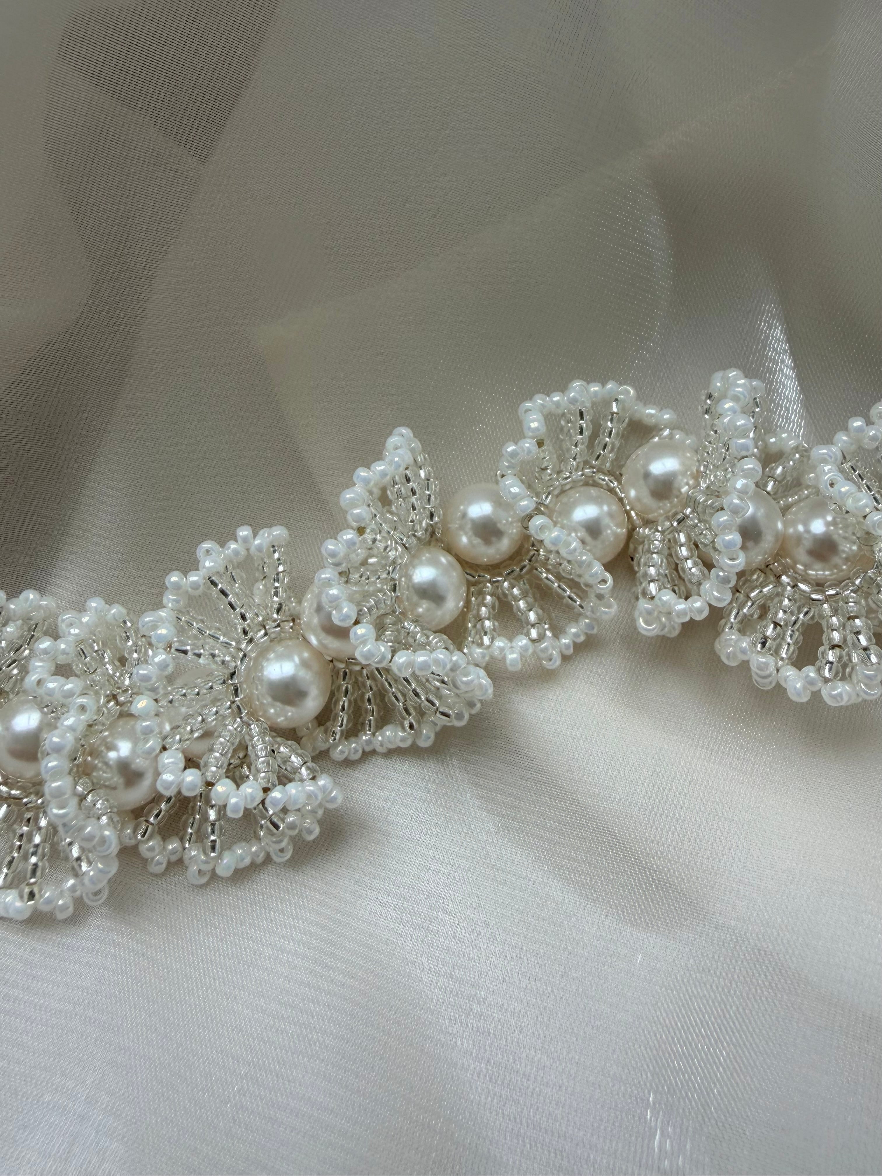 Celeste Lace Pearl Bracelet