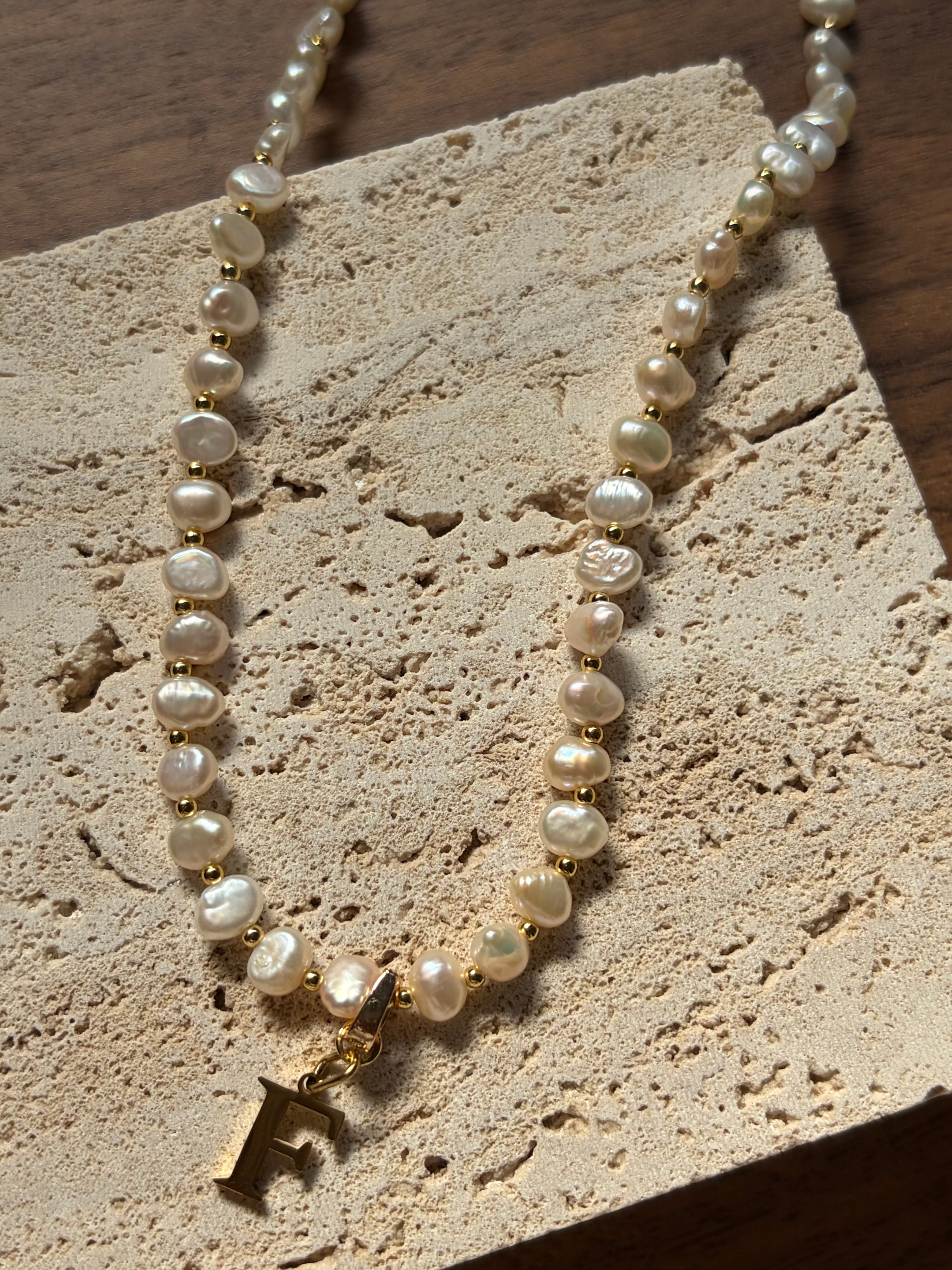 Personalised Initial Freshwater Pearl Necklace